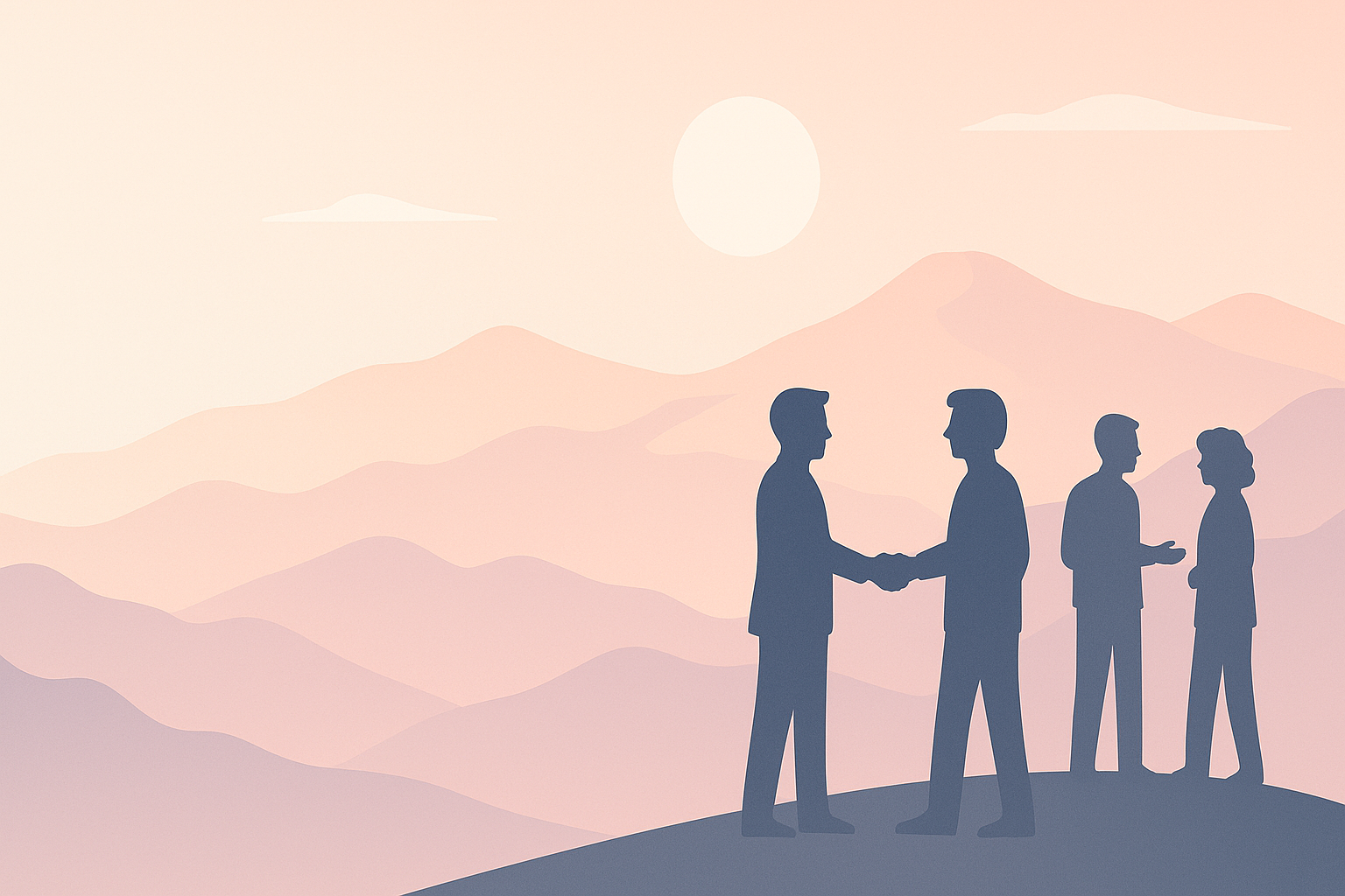 Team working together in a modern office